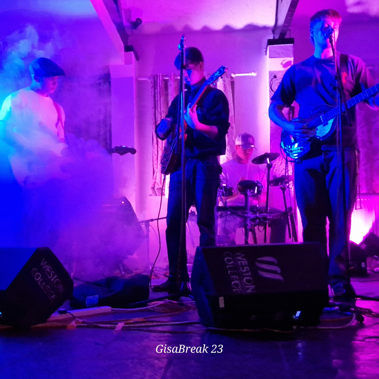 Band playing at a gig