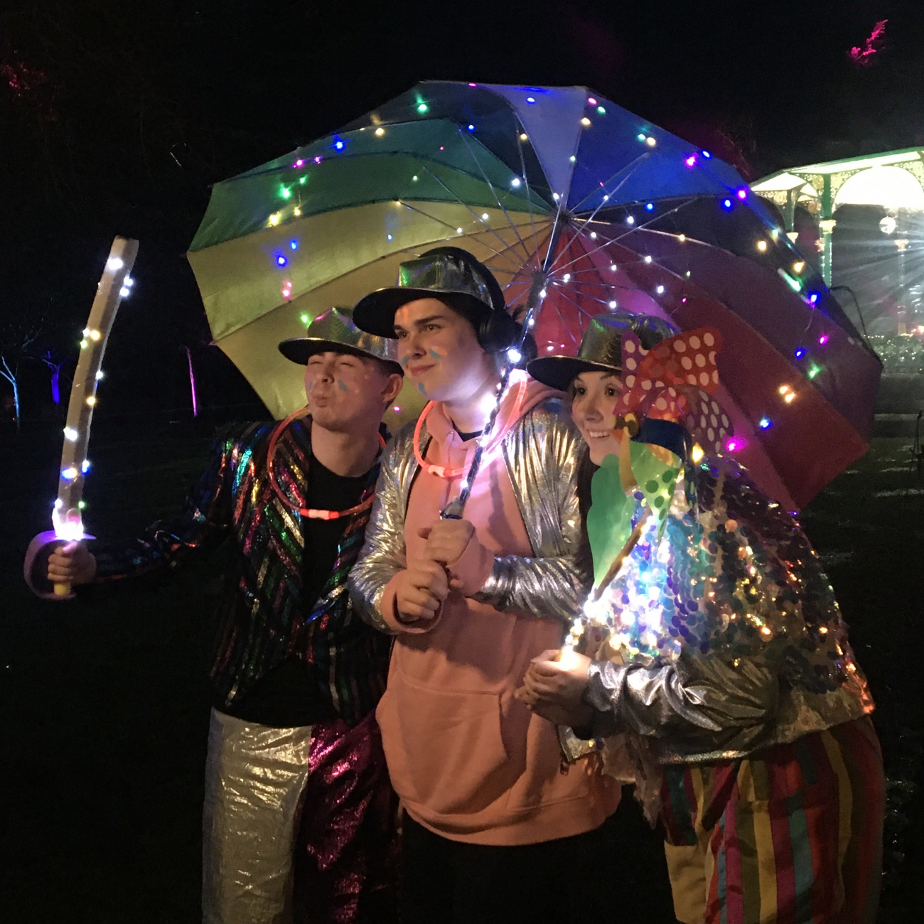 Students at the Glow Festival