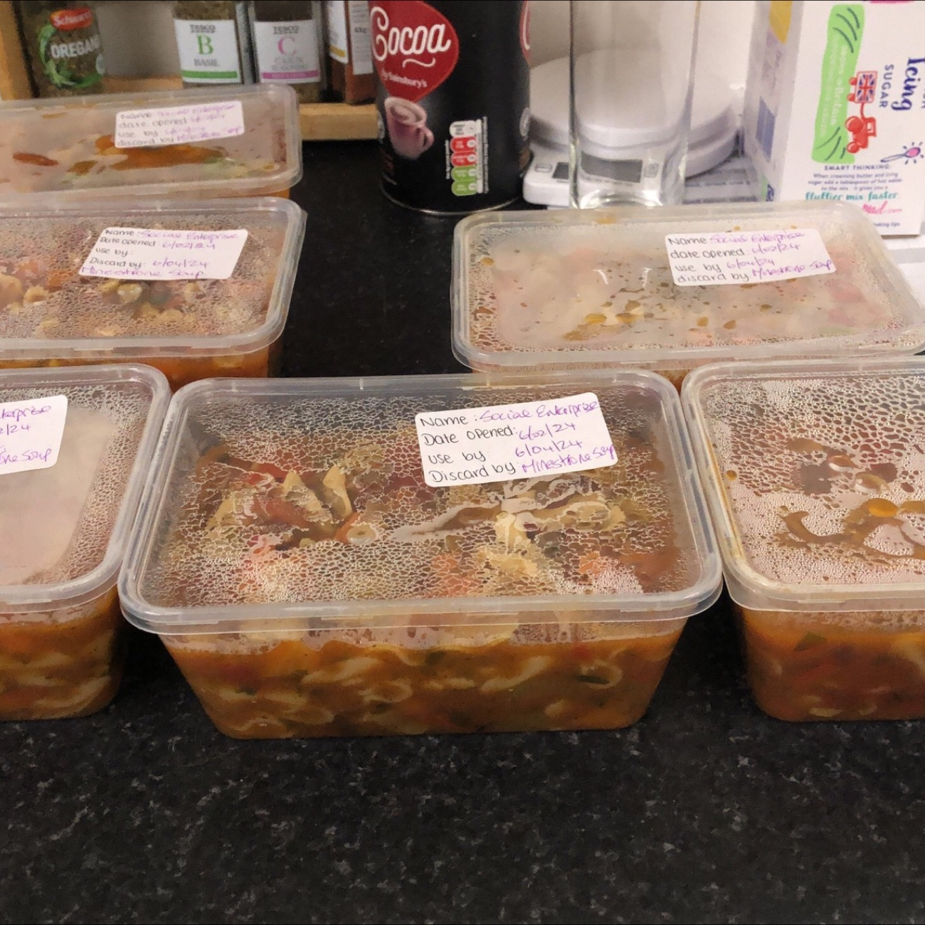 Food prepared by learners from Weston Bay