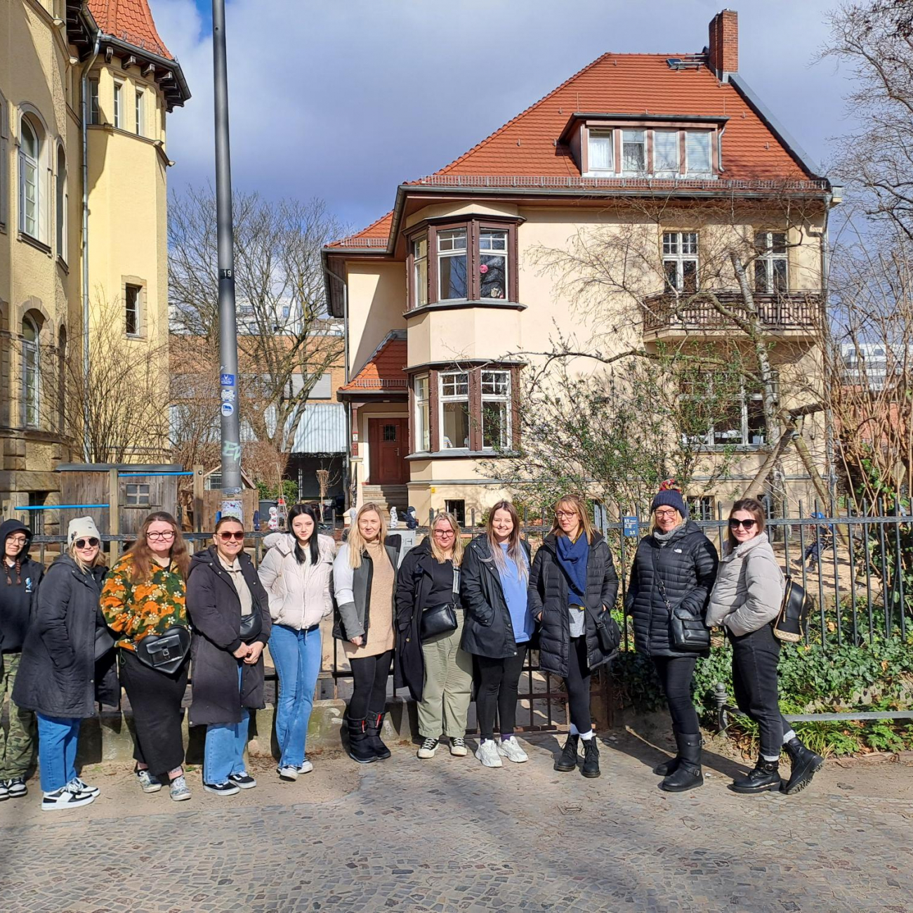 Students visiting a Berlin kindergarten