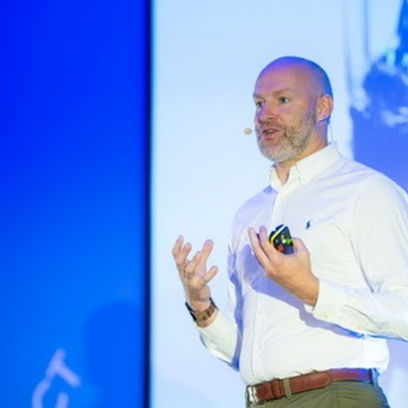 Dave talking at an event