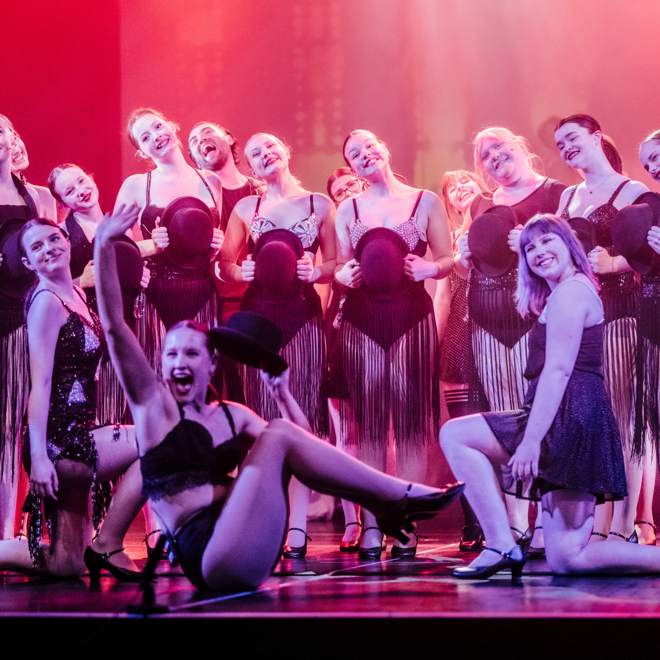 Performing Arts students performing a Cabaret dance