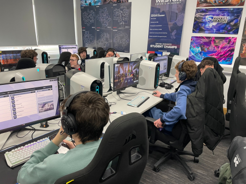 Esports students playing in tournaments
