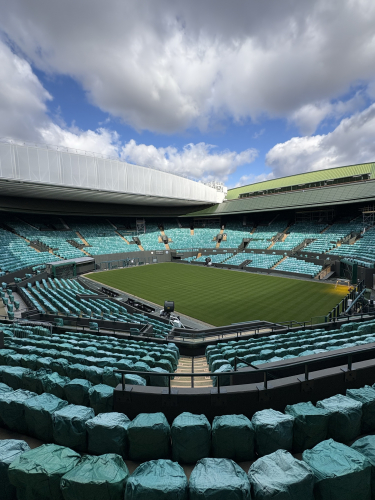 Empty Wimbledon stands