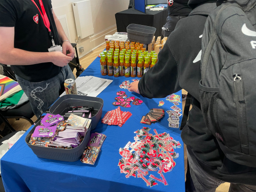 Freebies available to win on the Nando's stalls