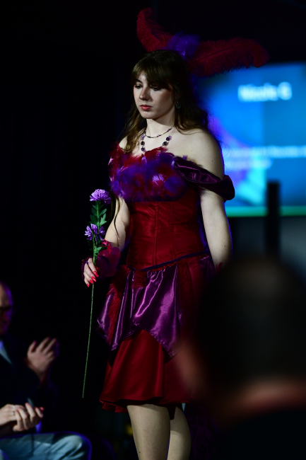 fashion course student in weston-super-mare walking runway