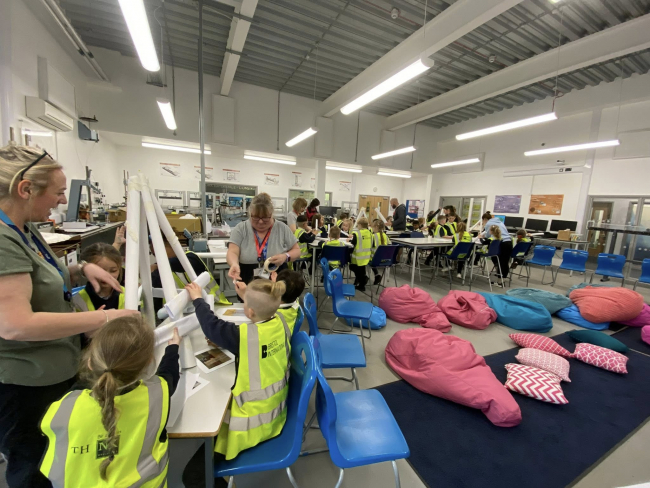 mead vale students at south west skills construction room
