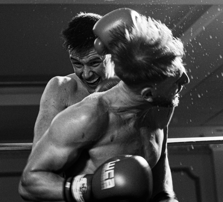 Boxer being punched