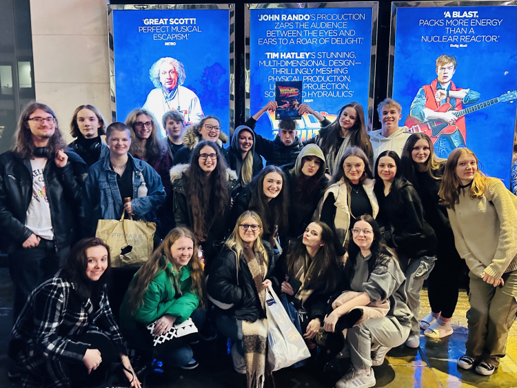 Performing arts students posing in London