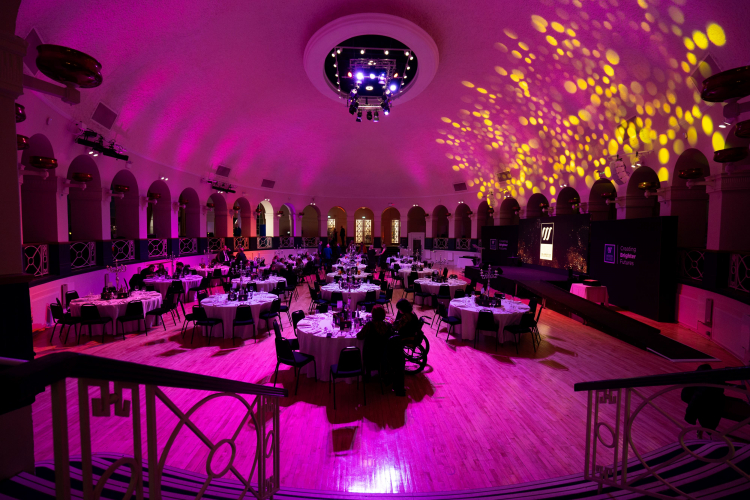 Overall view of our celebration of success event in the winter garden ballroom