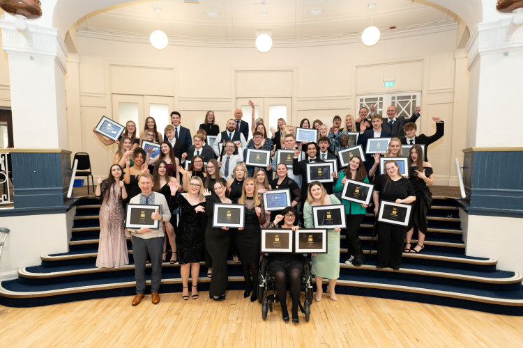 all of our celebration of success winners posing for a photo