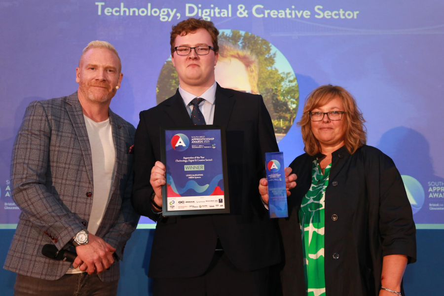 Lewis at the south west apprenticeship awards