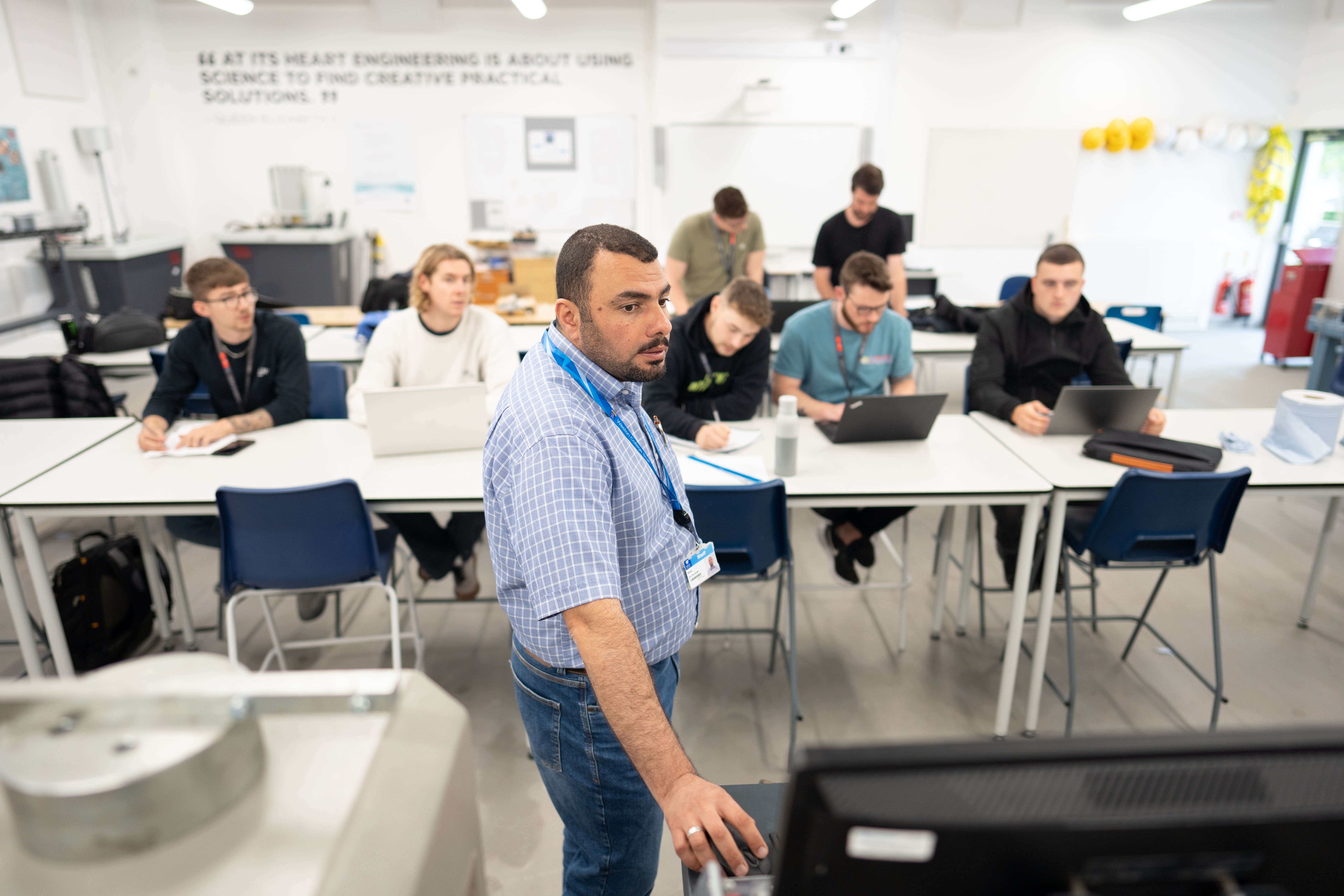 teacher teaching students
